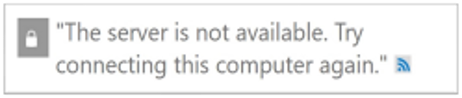 Server Unavailable